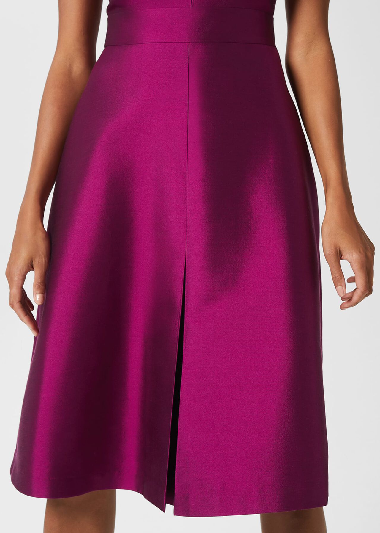 Marcella Silk Blend Beaded Dress, Berry Purple, hi-res
