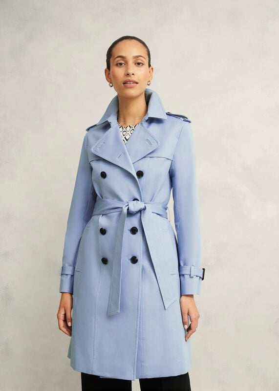 Petite Skylar Shower Resistant Trench Coat