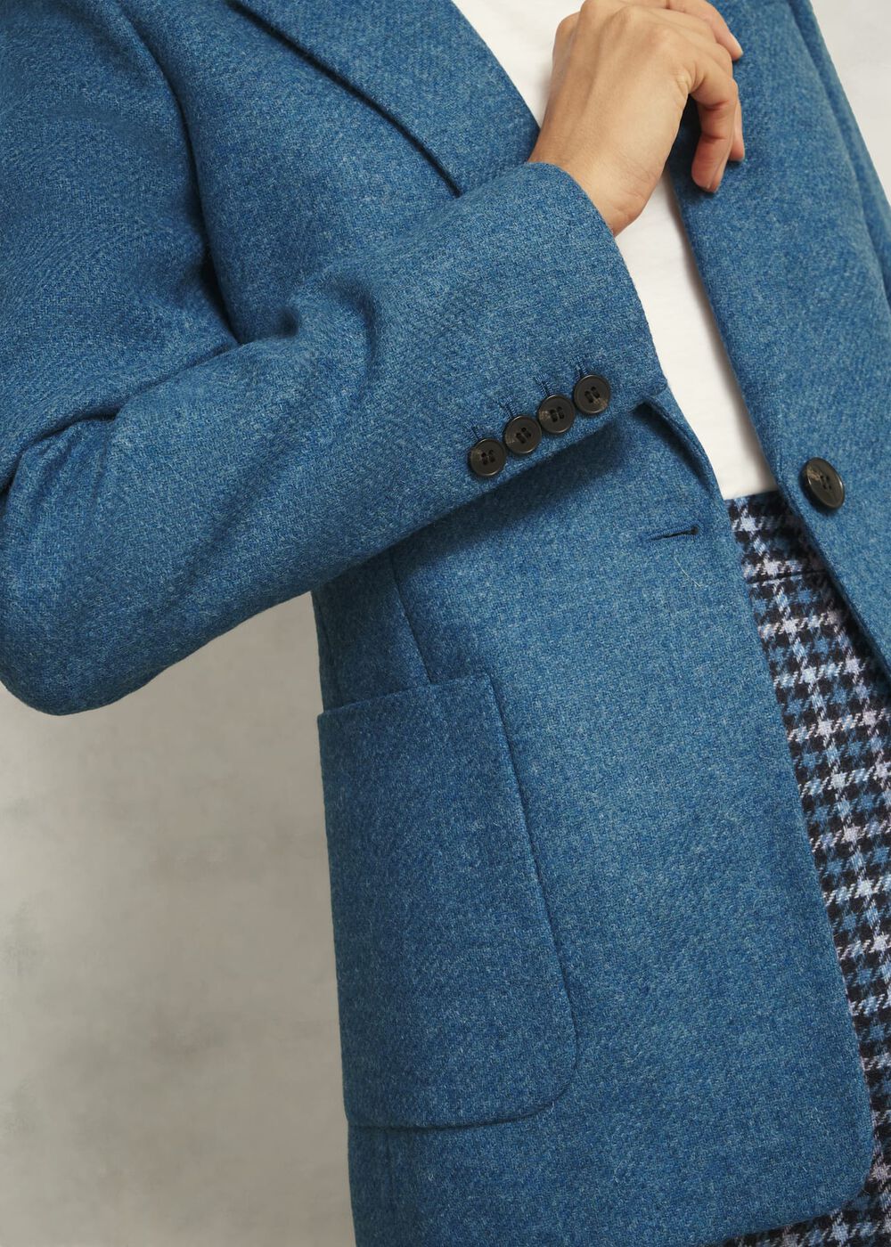 Petite Lilla Wool Jacket, Blue, hi-res