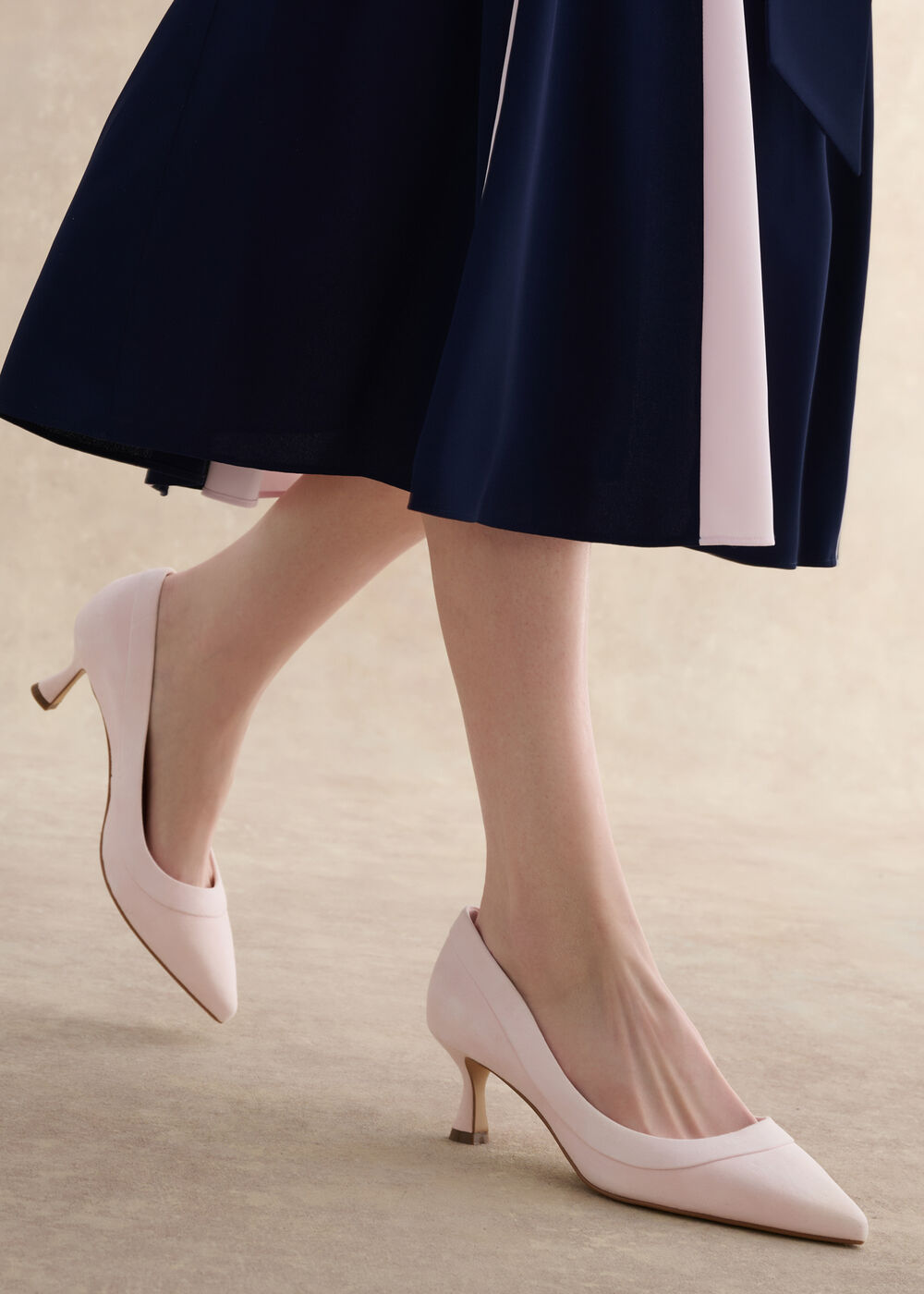 Faye Suede Courts, Pale Pink, hi-res