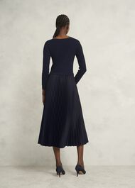 Lucinda Knitted Dress, Hobbs Navy, hi-res