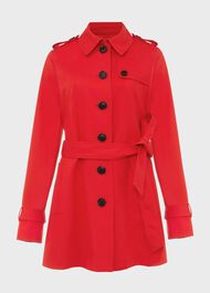 Ella Water Resistant Mac, Red, hi-res