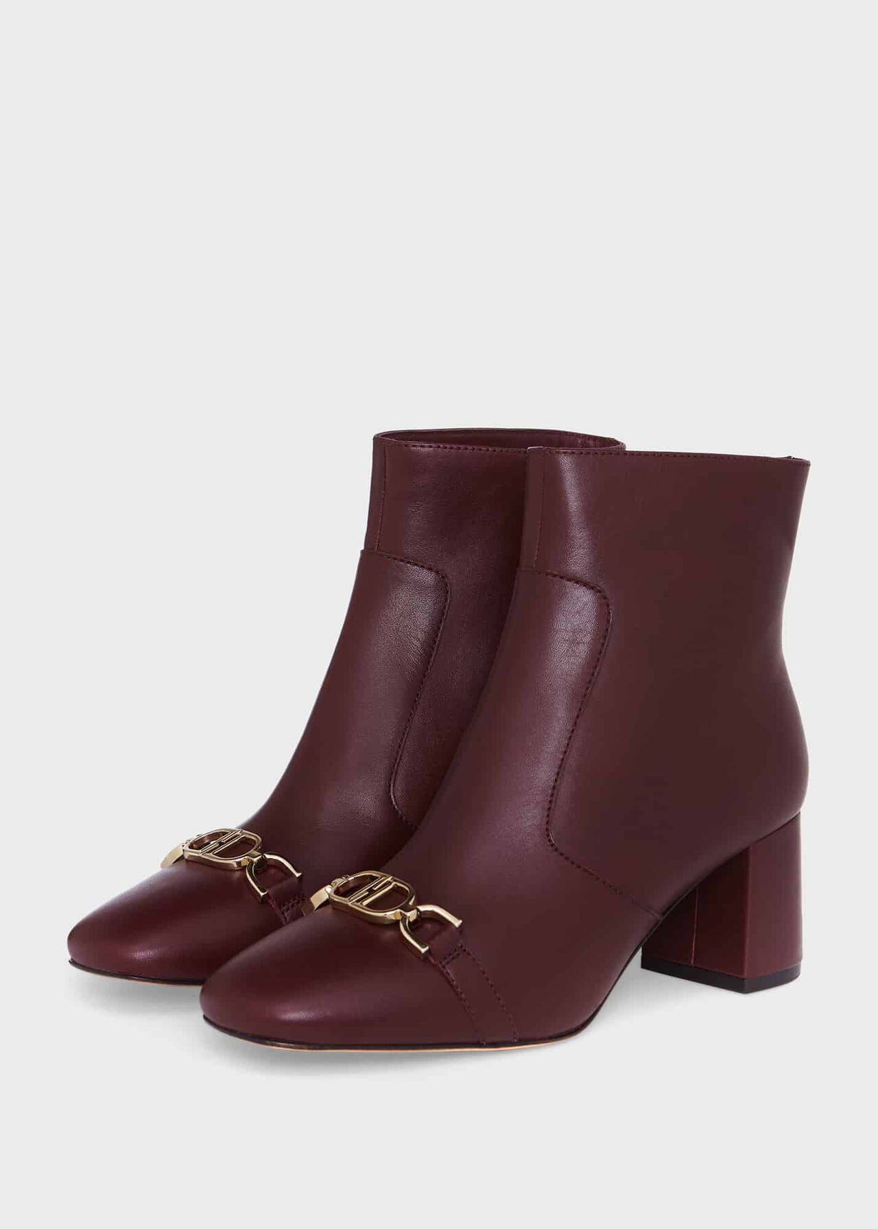 Rosella Trim Ankle Boots, Mahogany Red, hi-res