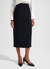 Diana Wool Skirt, Black, hi-res