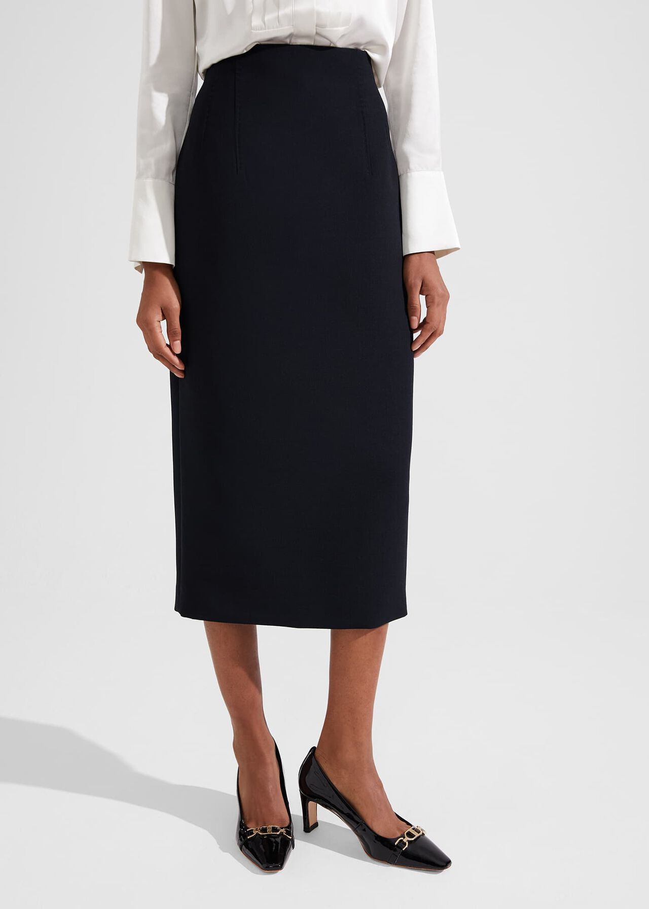 Diana Wool Skirt, Black, hi-res