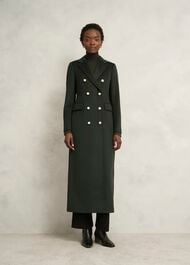 Richmond Wool Maxi Coat, Yew Green, hi-res