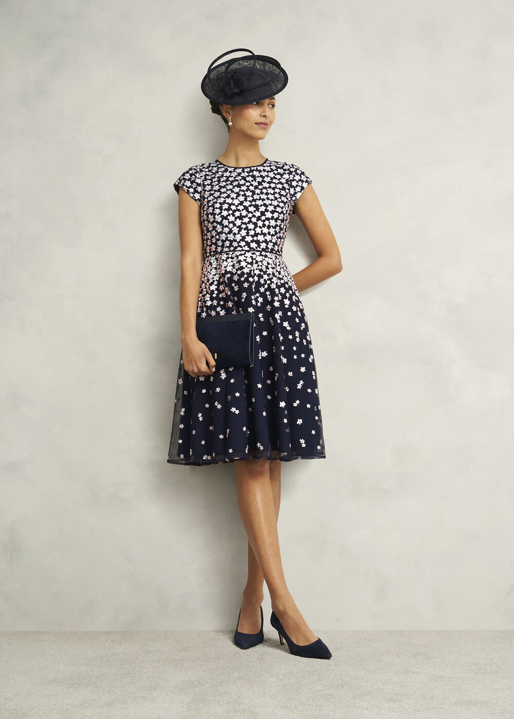 Betty Embroidered Dress , Midnight Pink, hi-res