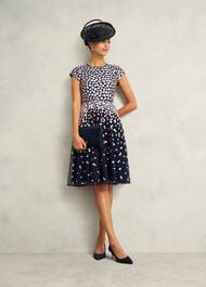 Betty Embroidered Dress , Midnight Pink, hi-res