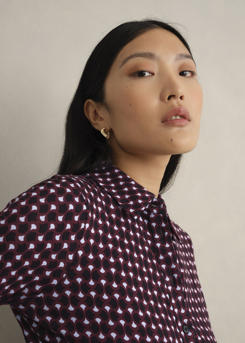 Clarice Jersey Dress, Navy Multi, hi-res