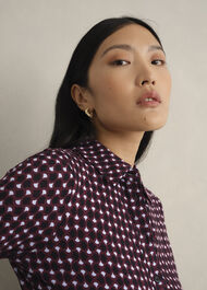 Clarice Jersey Dress, Navy Multi, hi-res