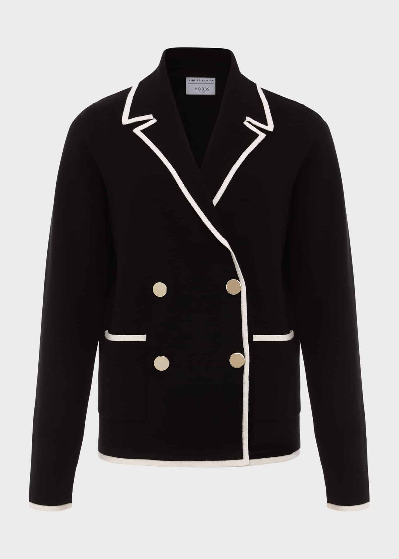 Hatfield Cotton Wool Jacket, Black Ivory, hi-res