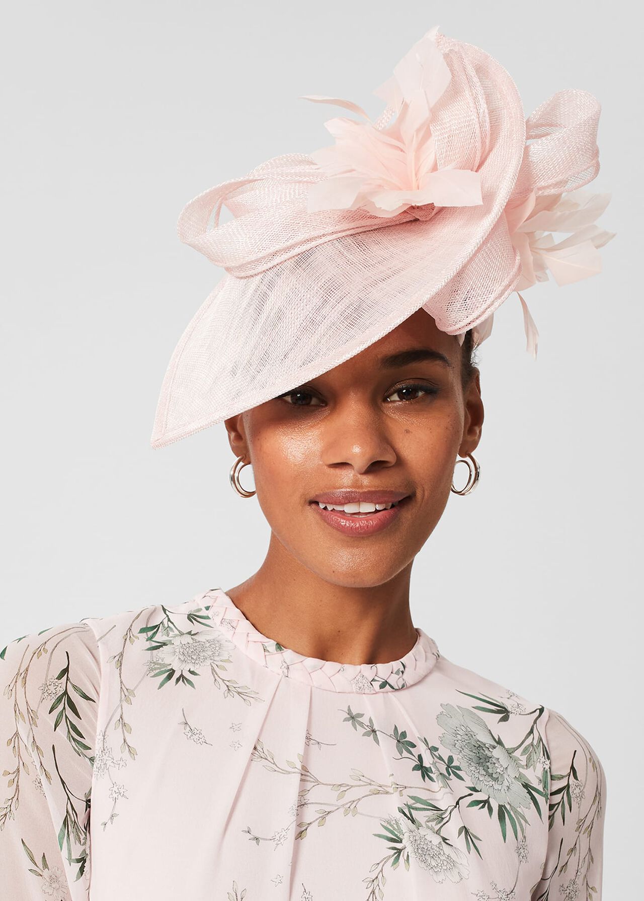 Carla Fascinator, Pale Pink, hi-res