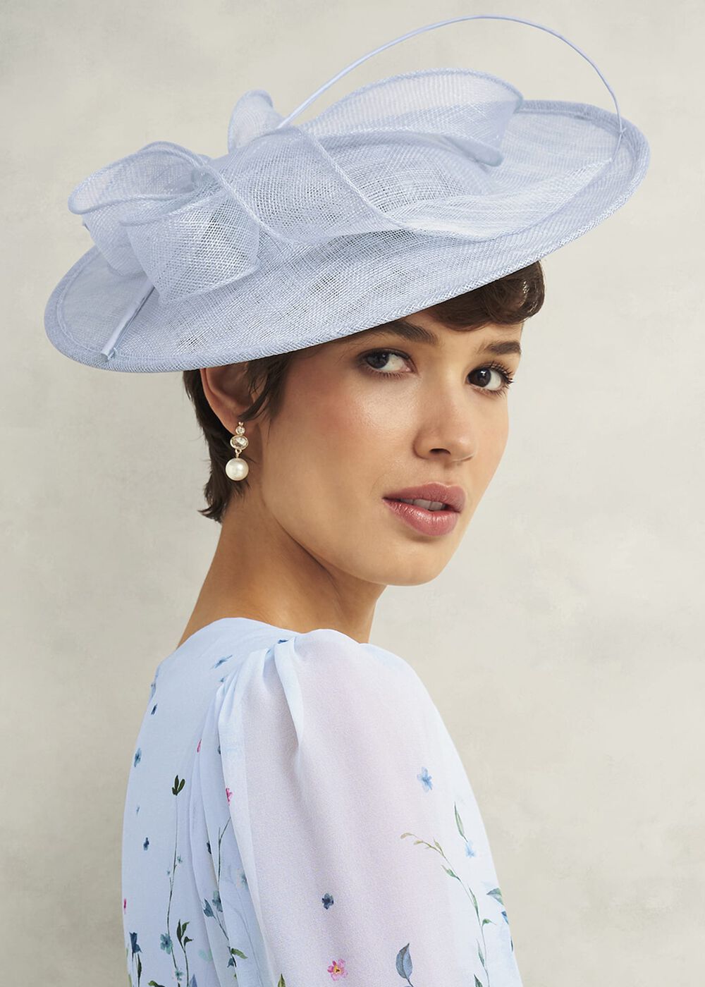Ottilie Fascinator, Pale Blue, hi-res