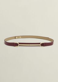 Daphne Leather Waist Belt, Beryl Red, hi-res
