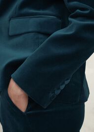 Luna Velvet Jacket, Riverside Blue, hi-res