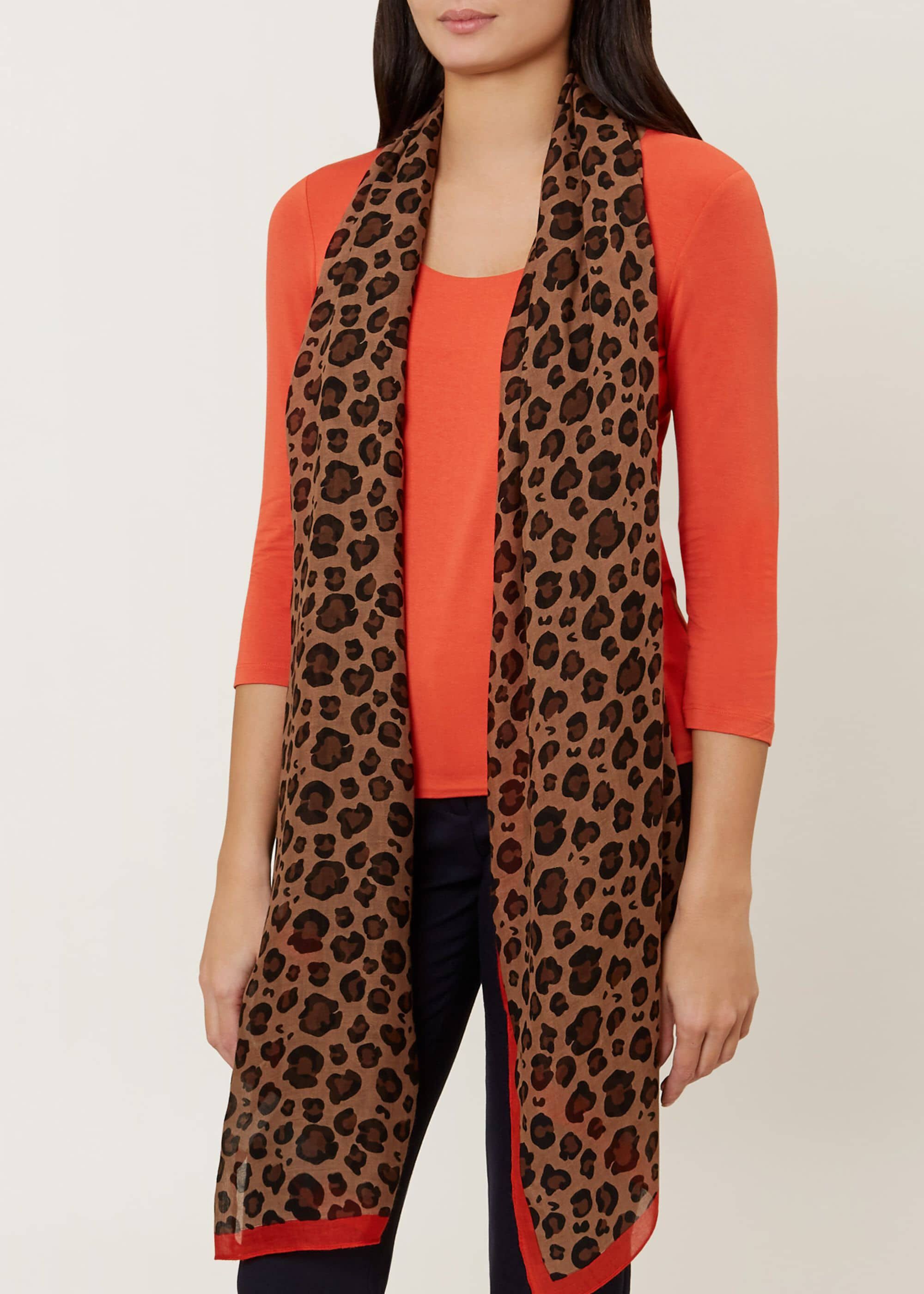 Hobbs leopard print scarf clearance