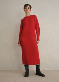 Claudia Knitted Dress, Pepper Red, hi-res