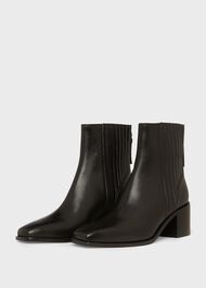 Willa Leather Ankle Boot, Black, hi-res