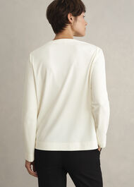 Janey Ponte Tunic Top, Ivory, hi-res
