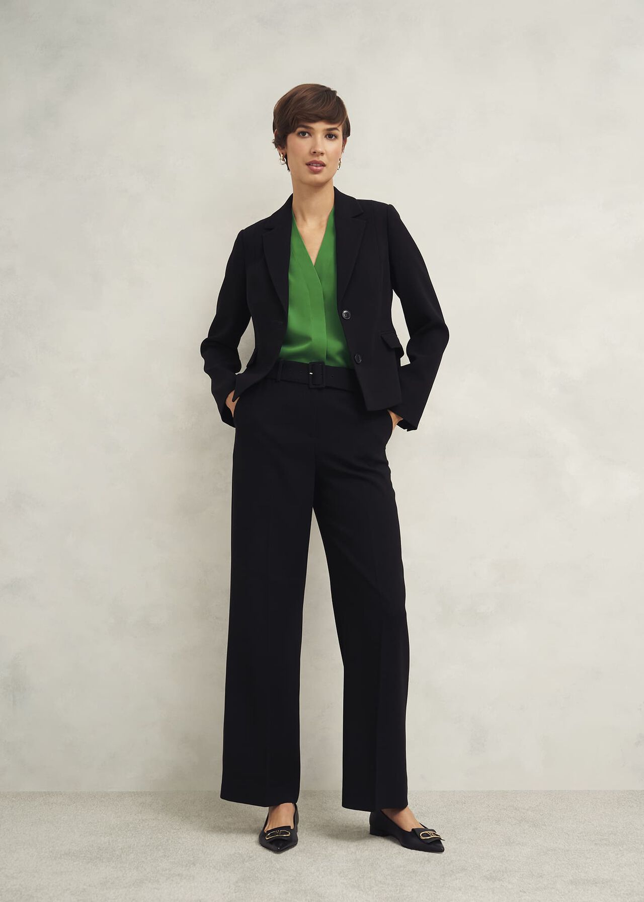 Hobbs Poppy Blouse Green Hobbs Poppy Blouse Green