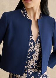 Elize Textured Jacket, Midnight Navy, hi-res