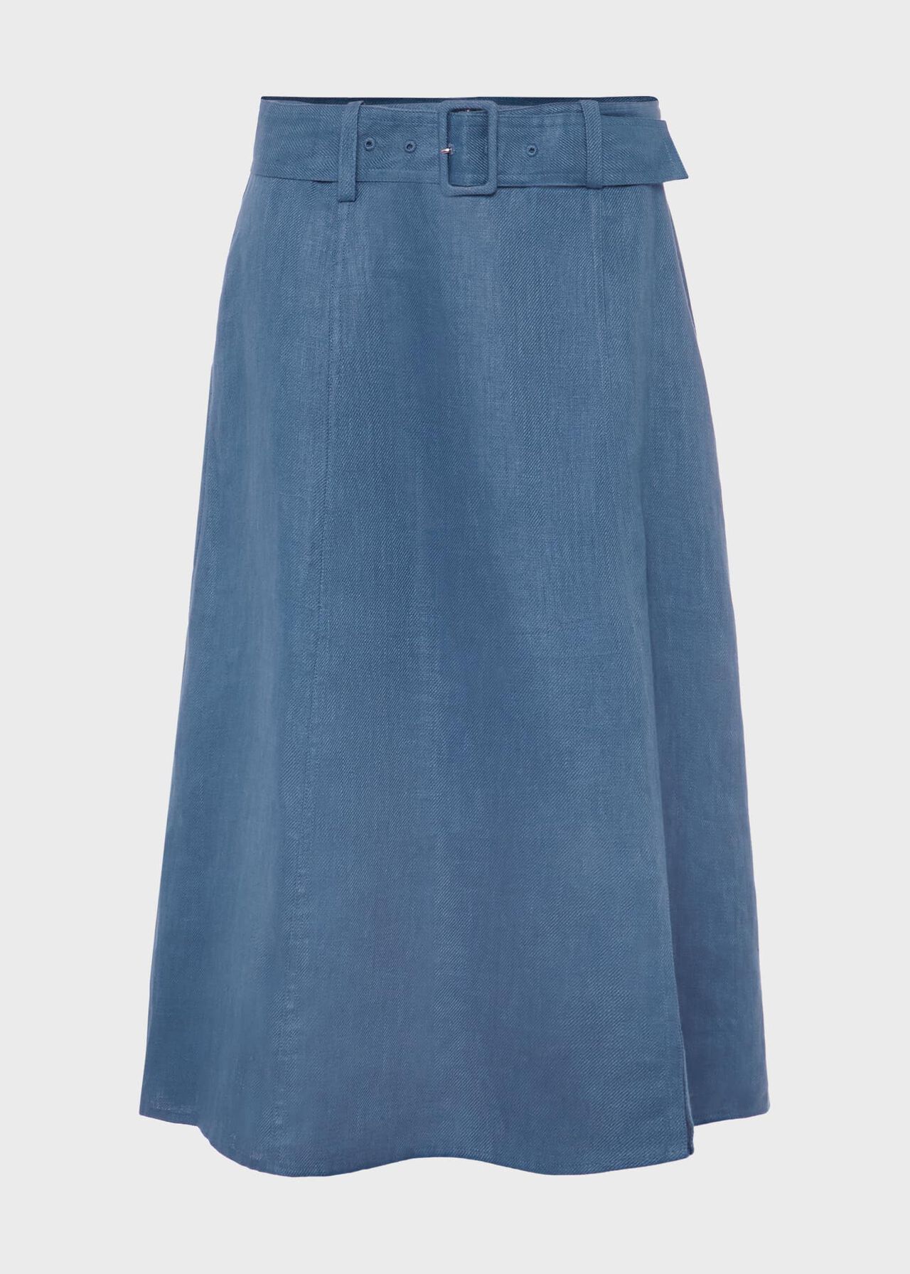 Justine Linen Skirt , Blue, hi-res