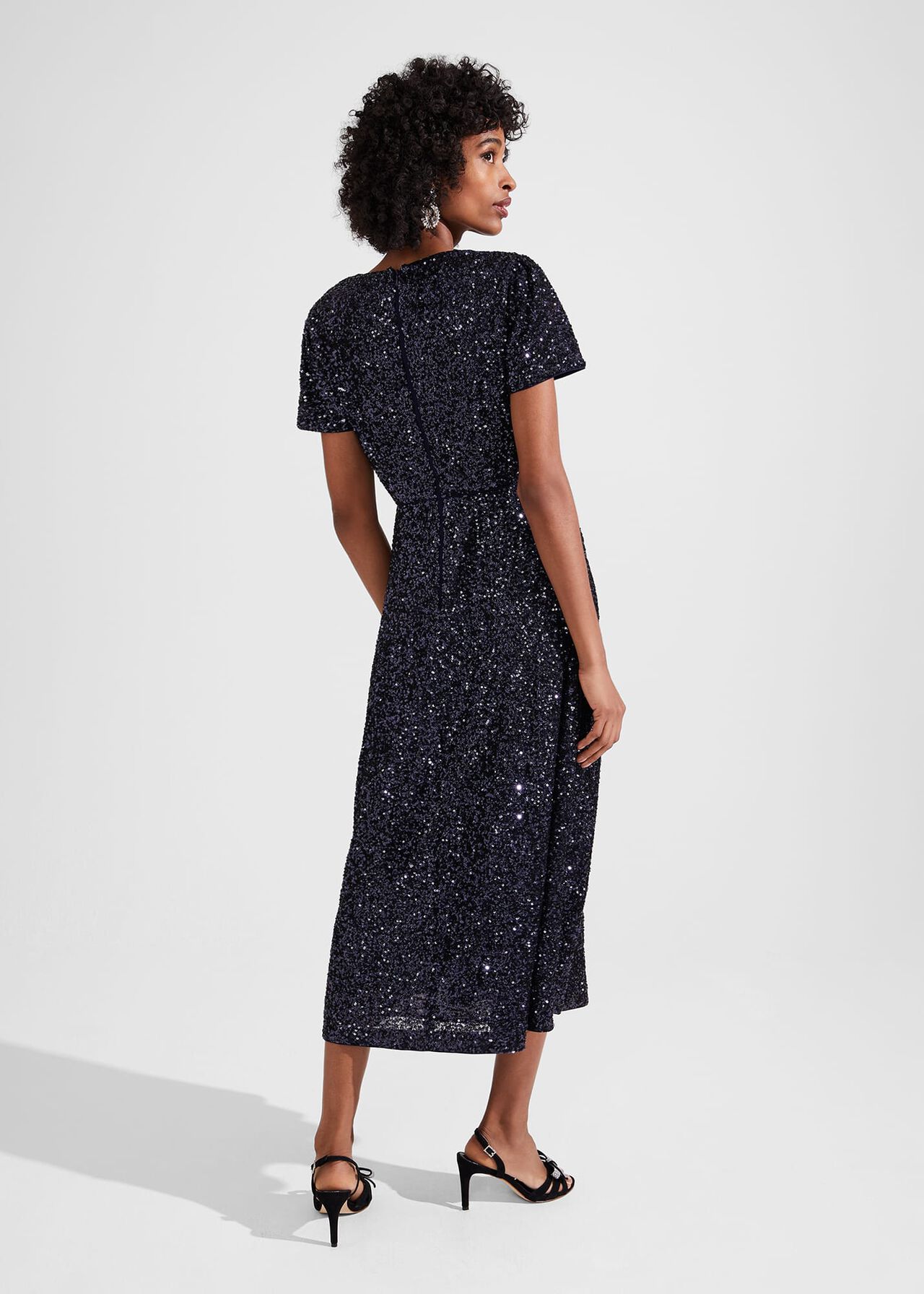 Petite Tatiana Sequin Dress, Midnight Navy, hi-res