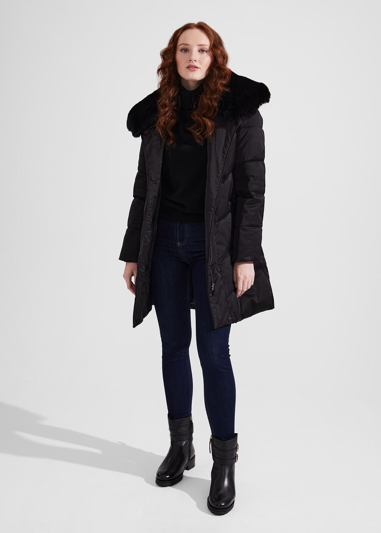 Serena Puffer, Black, hi-res