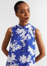 Madeline Dress, Blue Ivory, hi-res