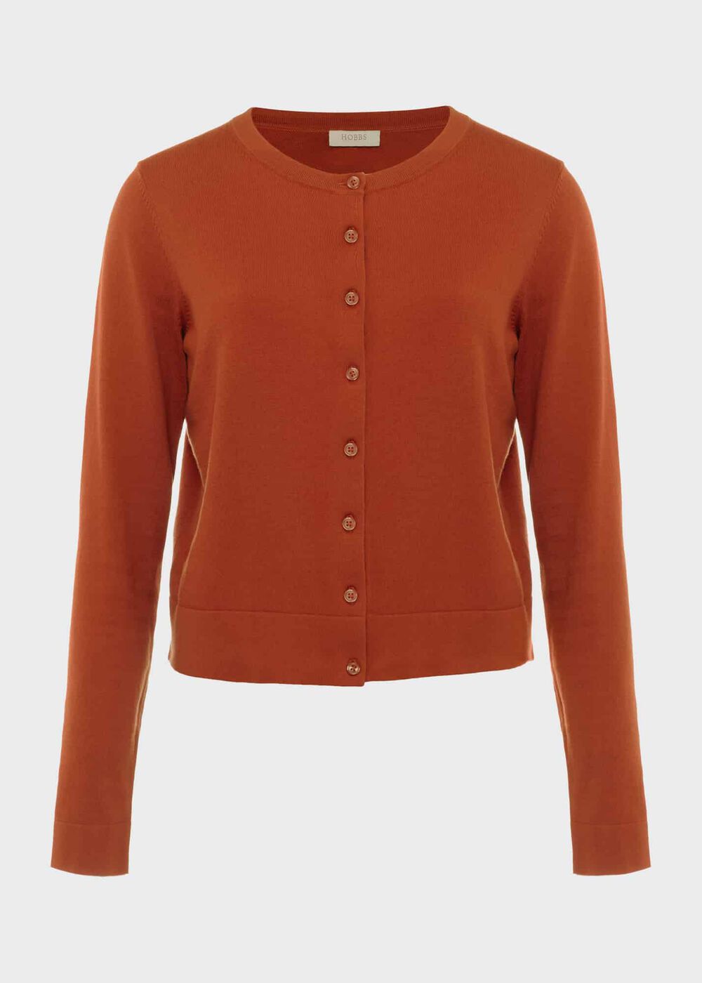 Michelle Cotton Cardigan , Deep Orange, hi-res