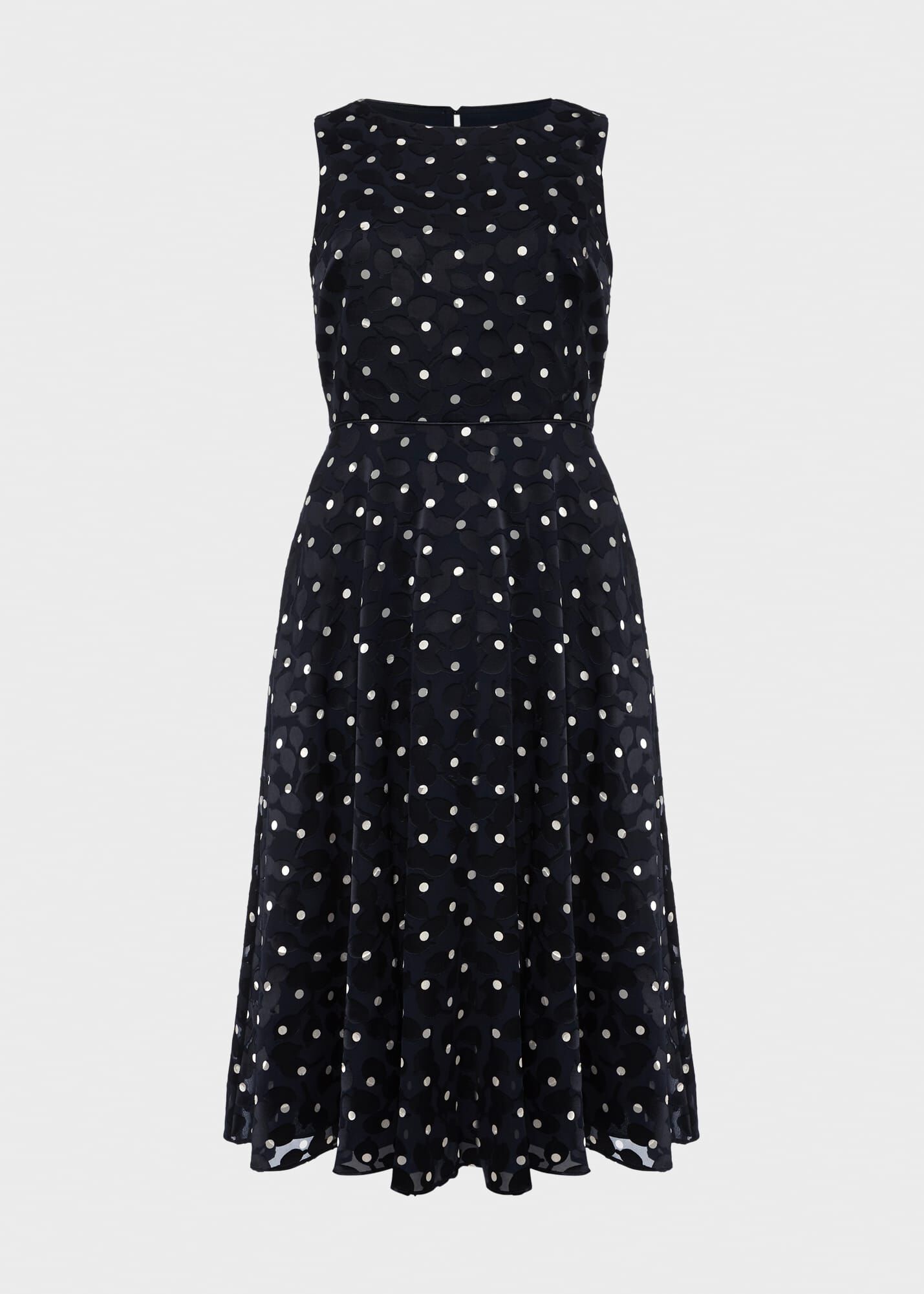 Adeline Spot Fit And Flare Dress