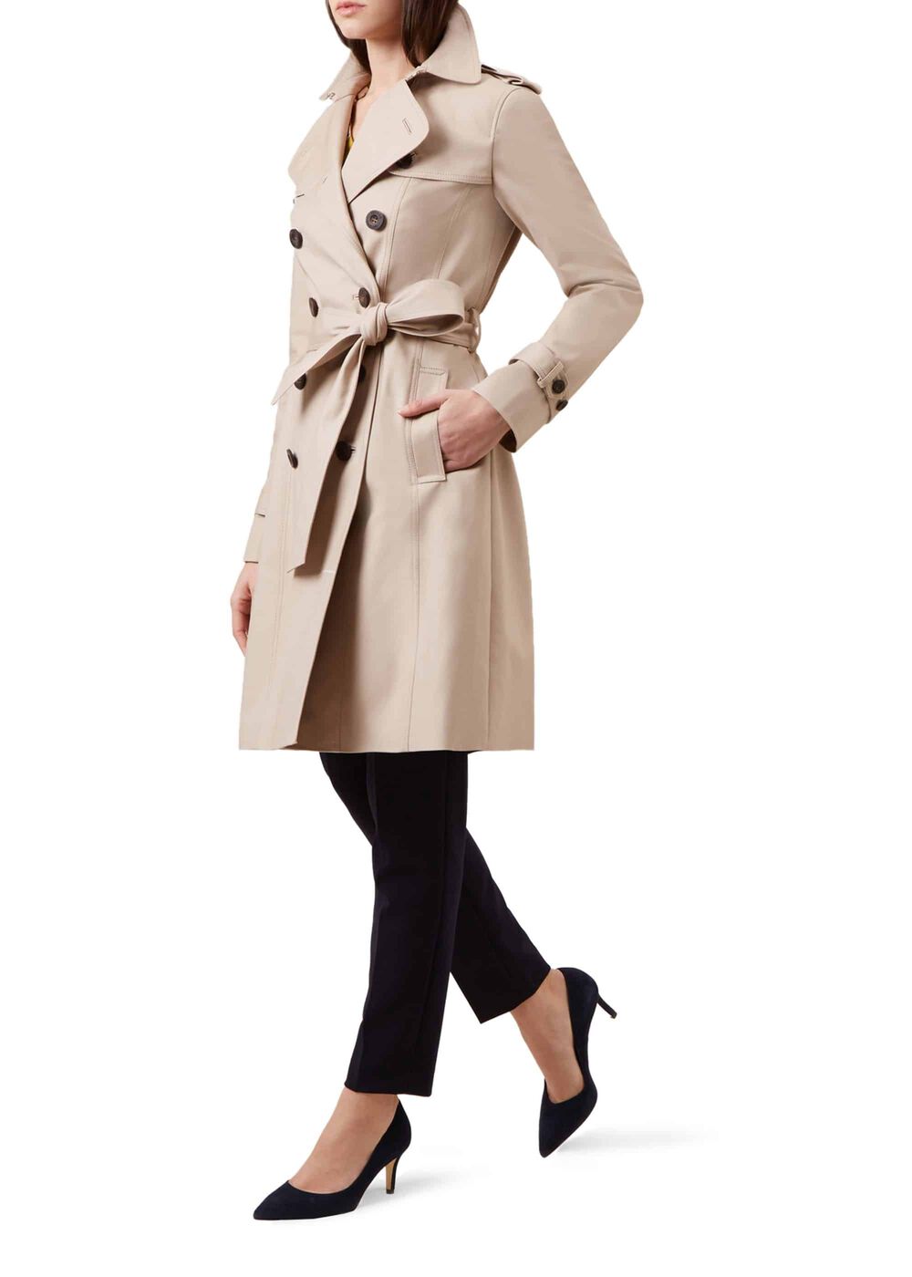 Saskia Water Resistant Trench Coat, Clay, hi-res