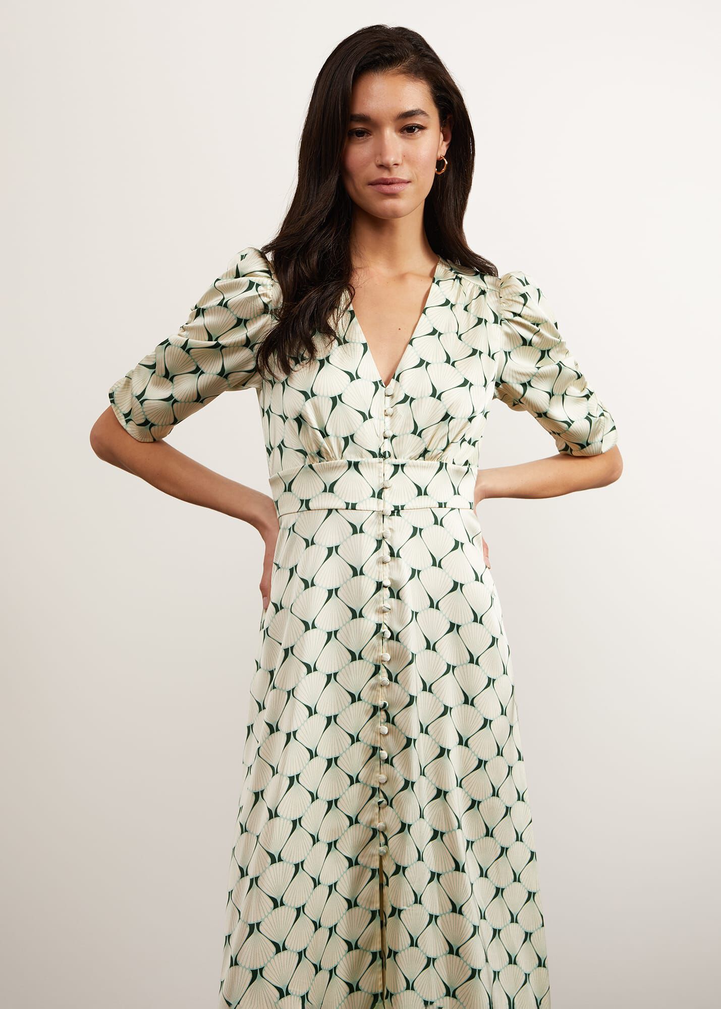 Hobbs top cream dress