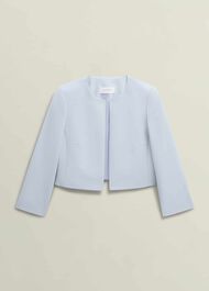 Elize Crepe Jacket, Pale Blue, hi-res