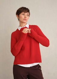 Sukey Cotton Jumper, Pepper Red, hi-res