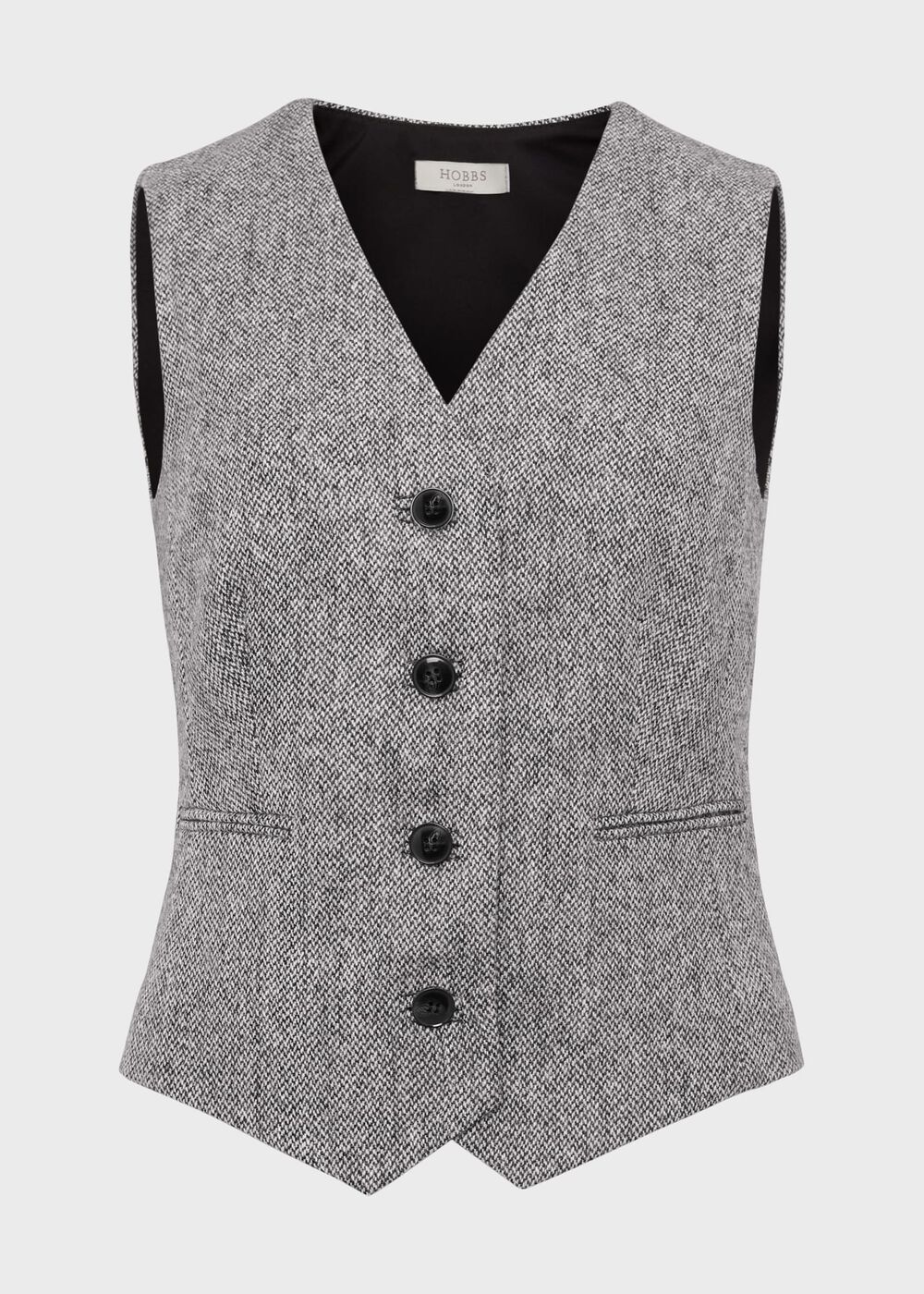Elle Waistcoat, Black White, hi-res