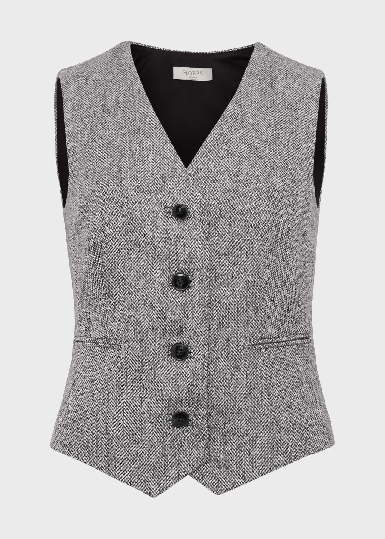 Elle Waistcoat, Black White, hi-res