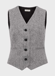 Elle Waistcoat, Black White, hi-res