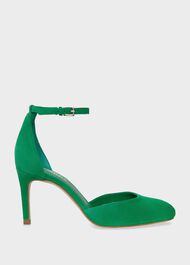 Elliya Suede Court Shoes, Cilantro Green, hi-res