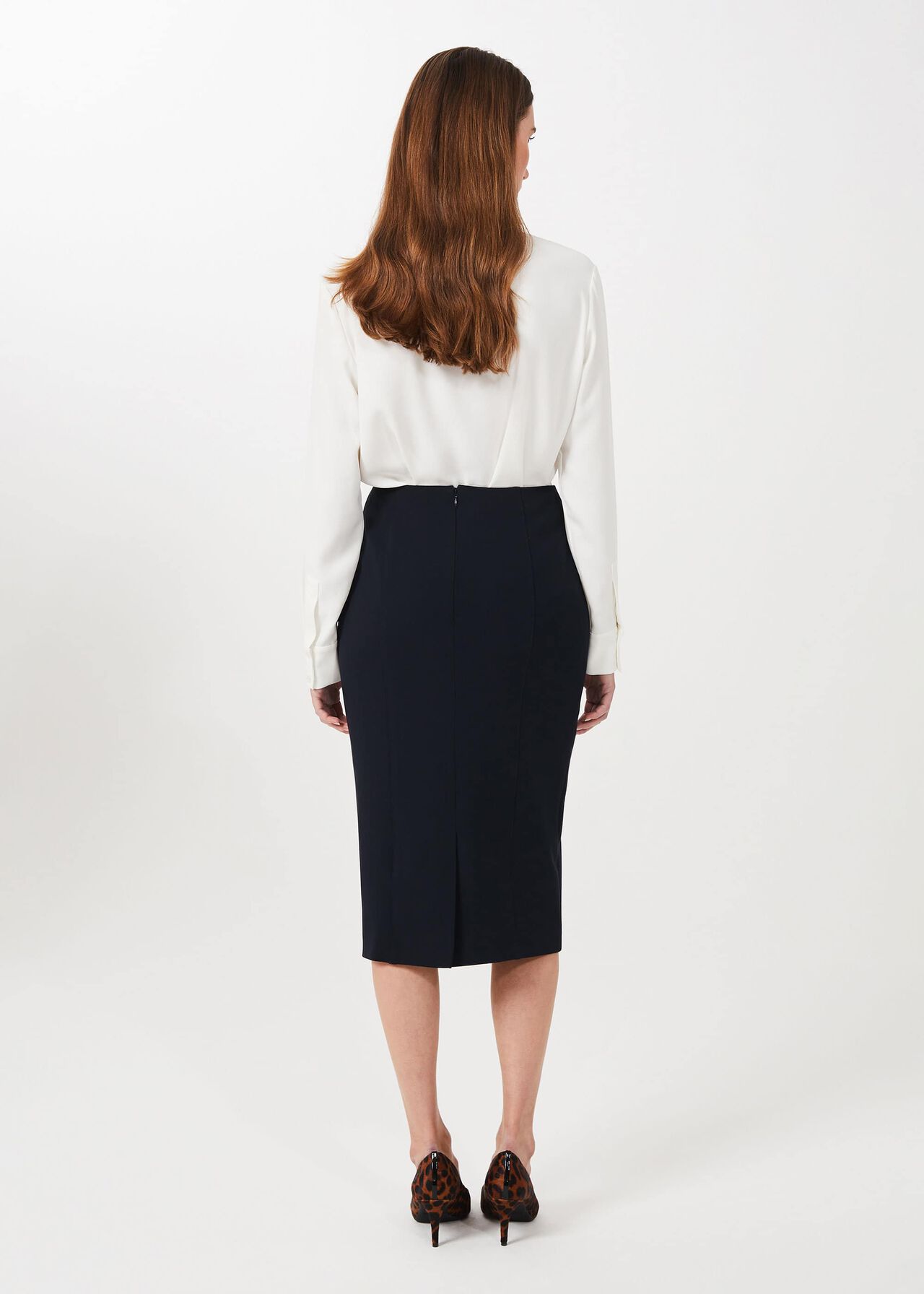 Beatrix Pencil Skirt, Navy, hi-res