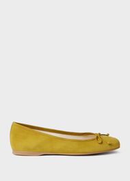 Prior Suede Ballerinas, Chartreuse, hi-res