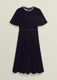Petite Catalina Velvet Dress, Midnight Navy, hi-res