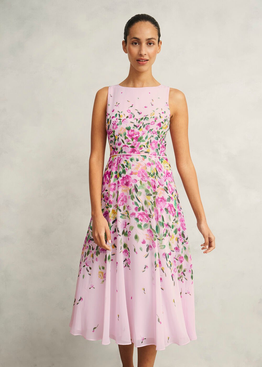 Petite Carly Dress, Pale Pink Multi, hi-res