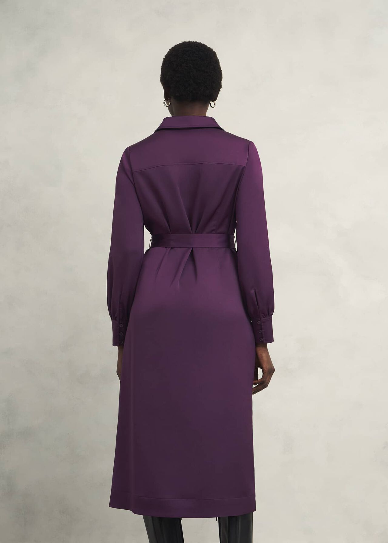 Arianne Satin Dress, Regal Purple, hi-res