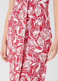 Nadia Jersey Dress, Magenta Ivory, hi-res