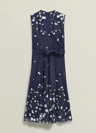 Petite Aria Dress, Midnight Blue, hi-res