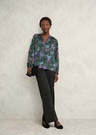 Edna Floral Top, Green Multi, hi-res