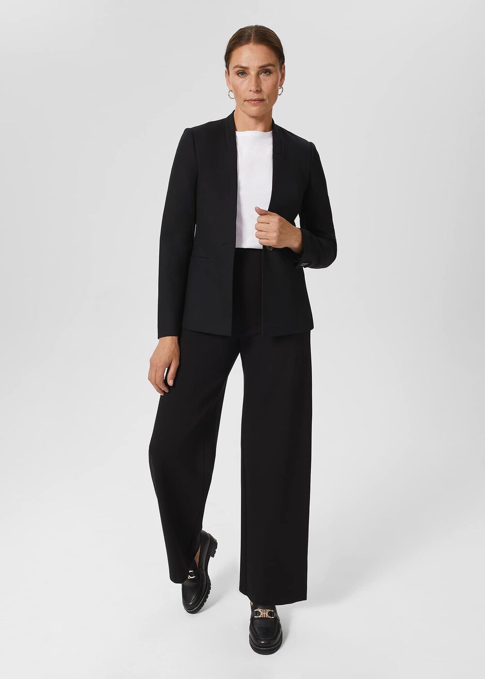 Safia Wool Blend Jacket, Black, hi-res