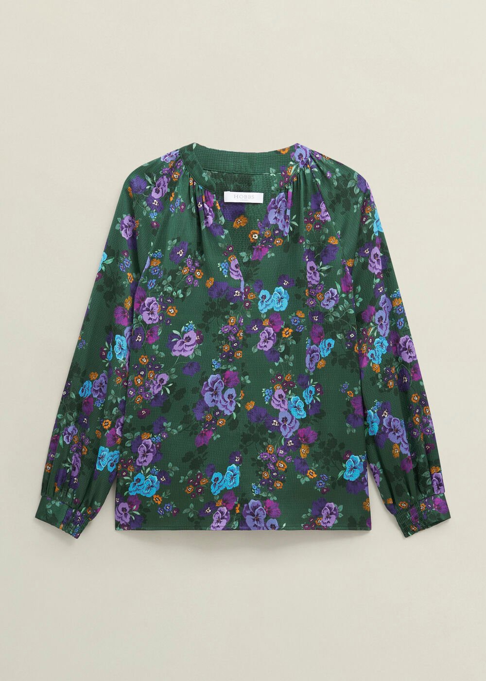 Edna Floral Top, Green Multi, hi-res