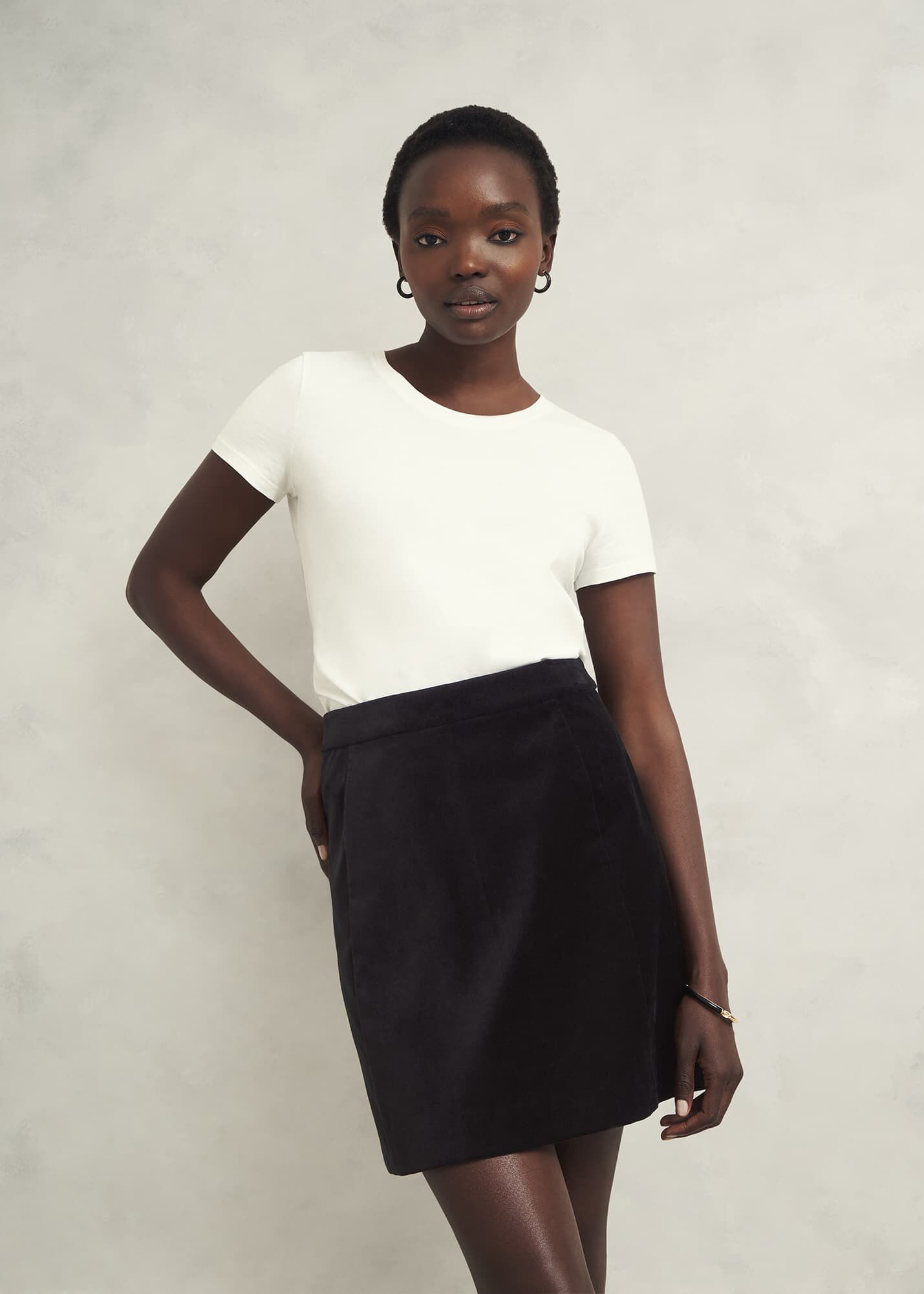 Buy black velvet skirt deals